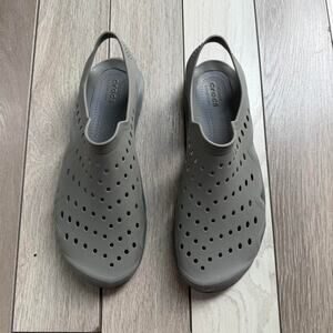 Crocs gray slip on clogs comfort